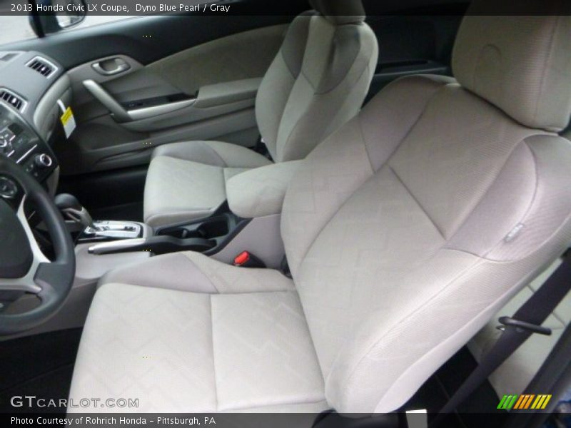 Dyno Blue Pearl / Gray 2013 Honda Civic LX Coupe