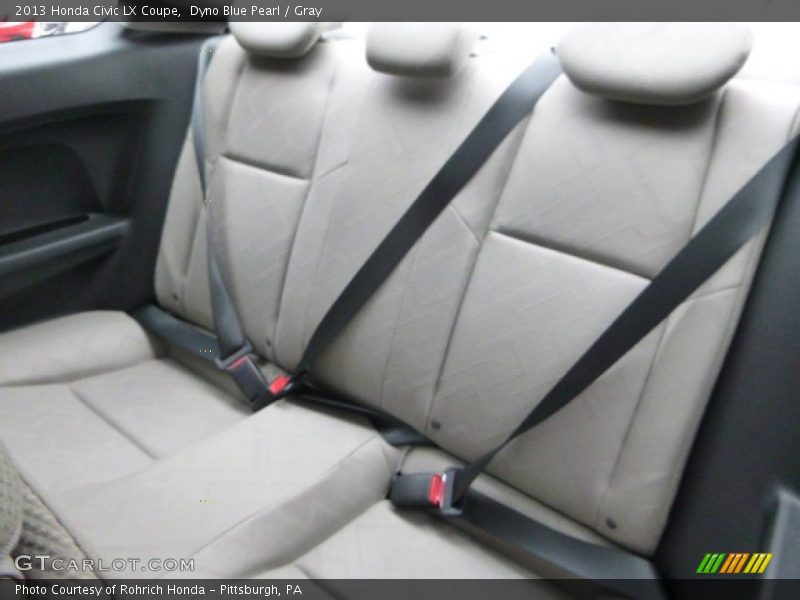 Dyno Blue Pearl / Gray 2013 Honda Civic LX Coupe