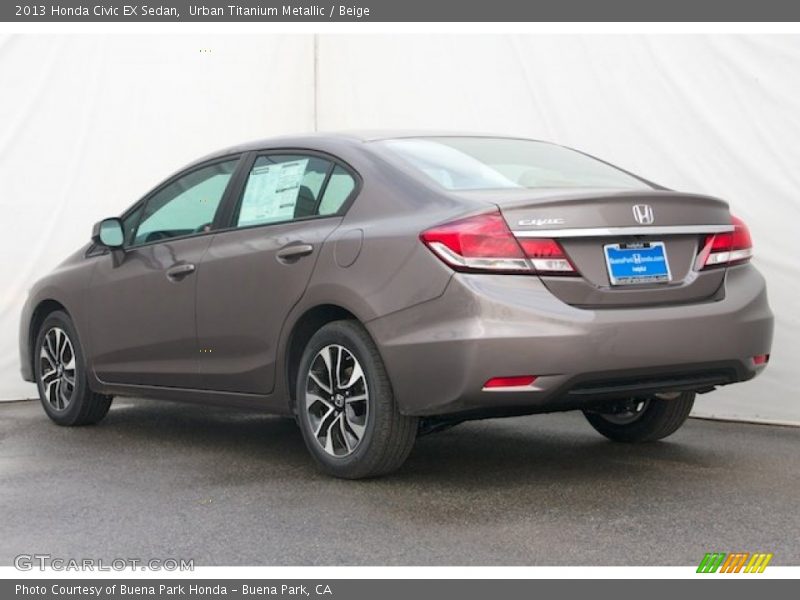 Urban Titanium Metallic / Beige 2013 Honda Civic EX Sedan