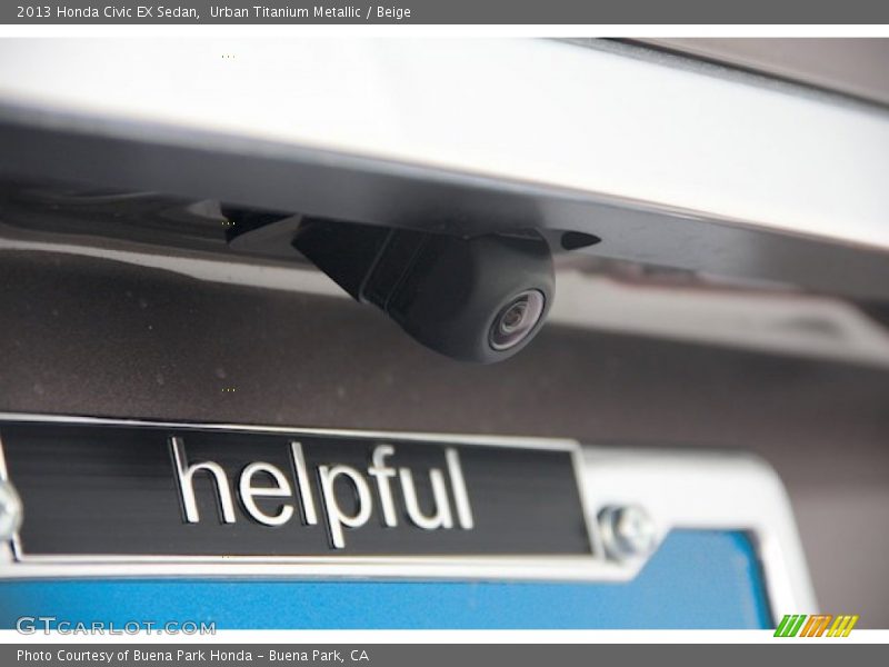 Urban Titanium Metallic / Beige 2013 Honda Civic EX Sedan