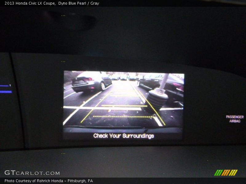 Dyno Blue Pearl / Gray 2013 Honda Civic LX Coupe
