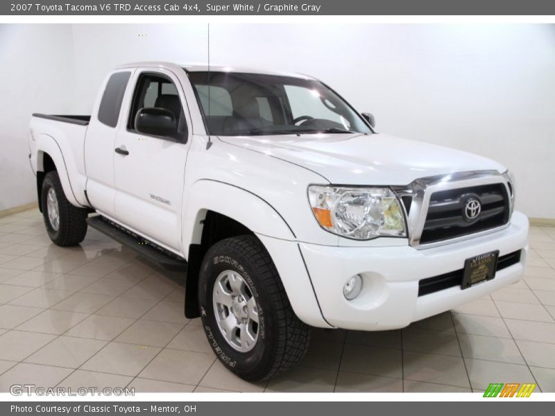 Super White / Graphite Gray 2007 Toyota Tacoma V6 TRD Access Cab 4x4