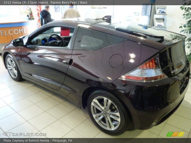 Passion Berry Pearl / Black 2013 Honda CR-Z Sport Hybrid