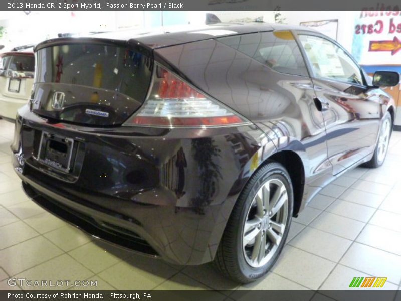Passion Berry Pearl / Black 2013 Honda CR-Z Sport Hybrid