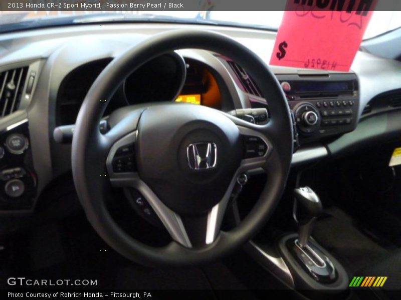 Passion Berry Pearl / Black 2013 Honda CR-Z Sport Hybrid