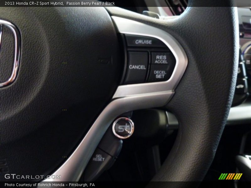 Passion Berry Pearl / Black 2013 Honda CR-Z Sport Hybrid
