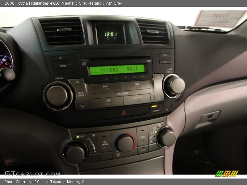 Magnetic Gray Metallic / Ash Gray 2008 Toyota Highlander 4WD
