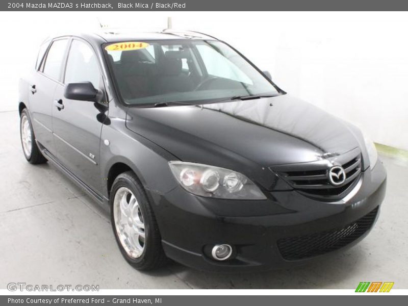 Black Mica / Black/Red 2004 Mazda MAZDA3 s Hatchback