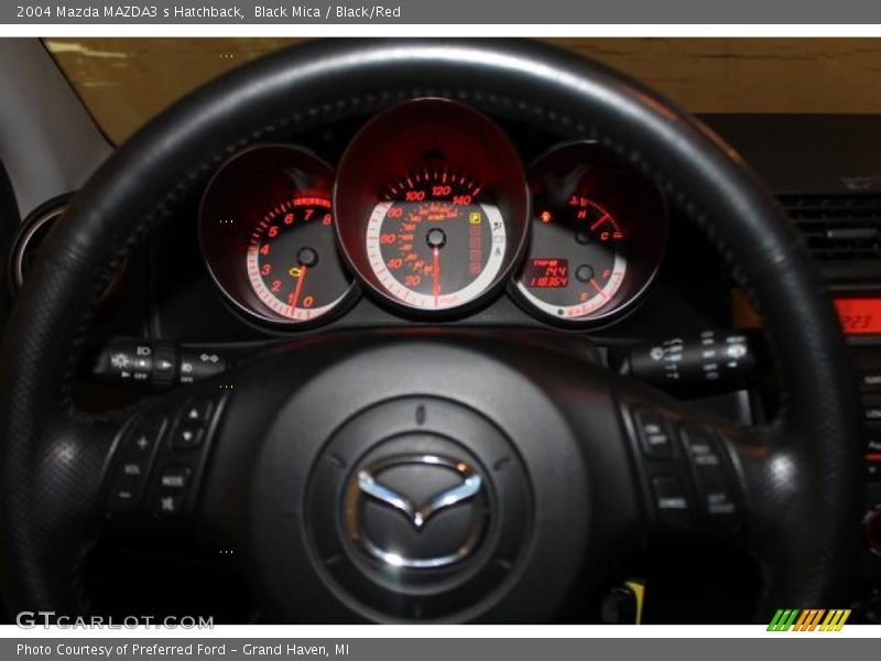 Black Mica / Black/Red 2004 Mazda MAZDA3 s Hatchback