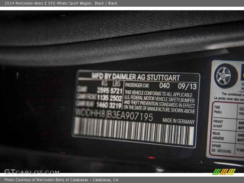 Black / Black 2014 Mercedes-Benz E 350 4Matic Sport Wagon