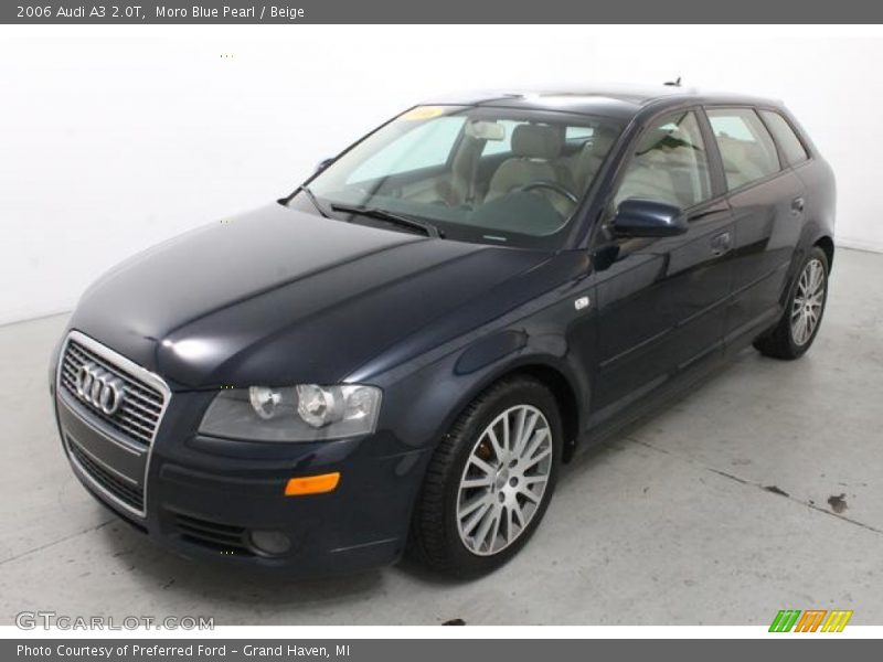 Moro Blue Pearl / Beige 2006 Audi A3 2.0T