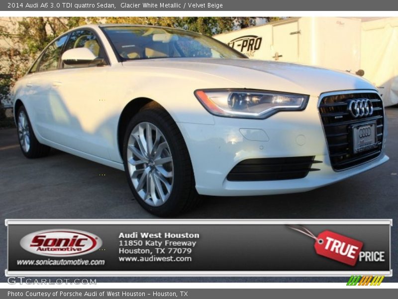 Glacier White Metallic / Velvet Beige 2014 Audi A6 3.0 TDI quattro Sedan