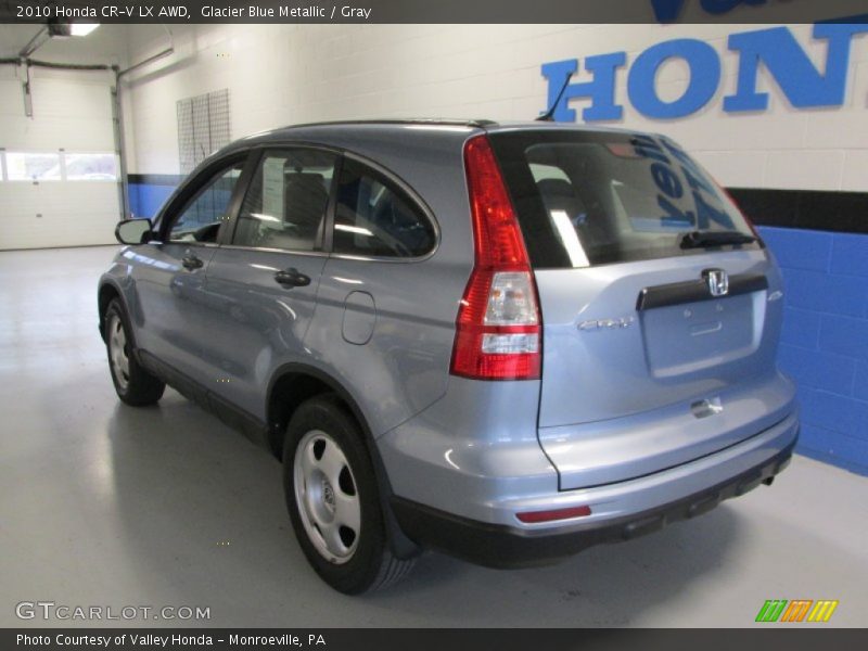 Glacier Blue Metallic / Gray 2010 Honda CR-V LX AWD
