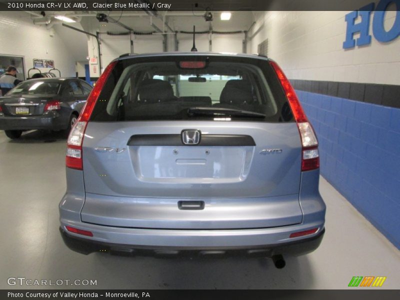 Glacier Blue Metallic / Gray 2010 Honda CR-V LX AWD