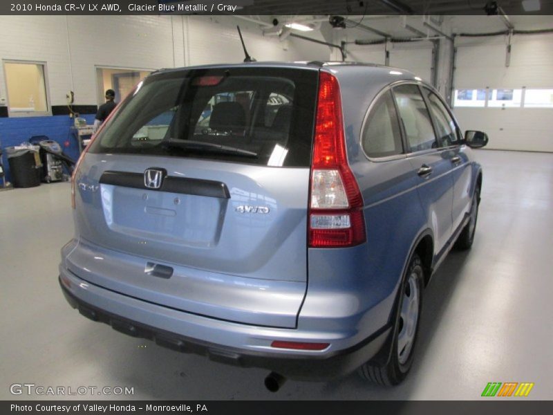 Glacier Blue Metallic / Gray 2010 Honda CR-V LX AWD