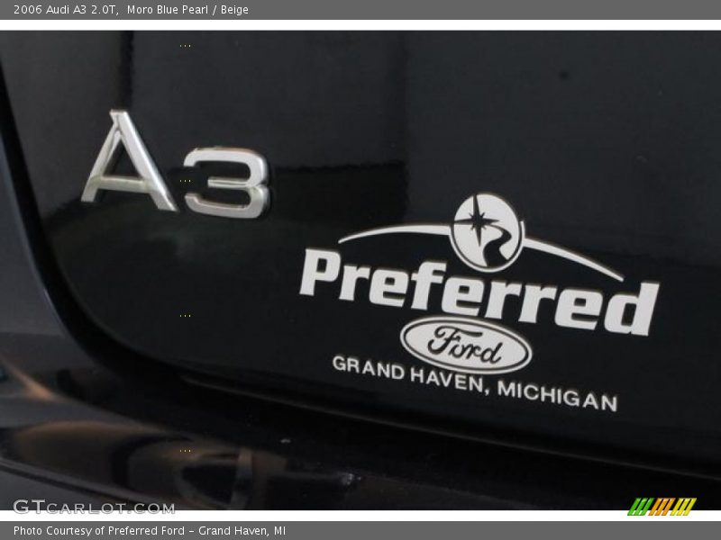 Moro Blue Pearl / Beige 2006 Audi A3 2.0T