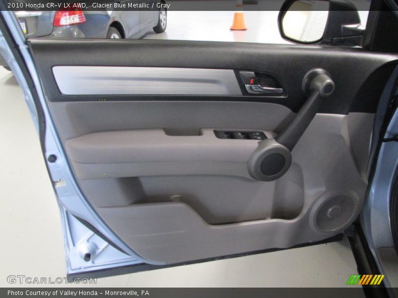 Glacier Blue Metallic / Gray 2010 Honda CR-V LX AWD