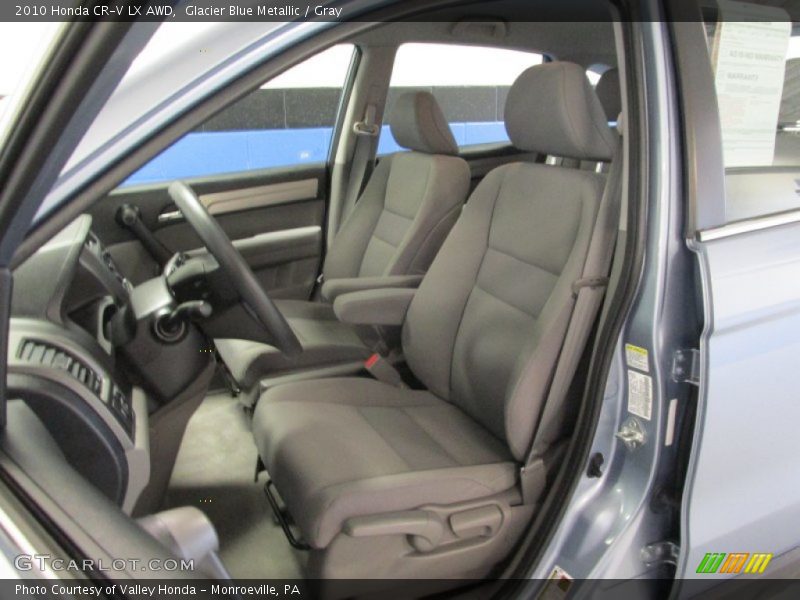 Glacier Blue Metallic / Gray 2010 Honda CR-V LX AWD