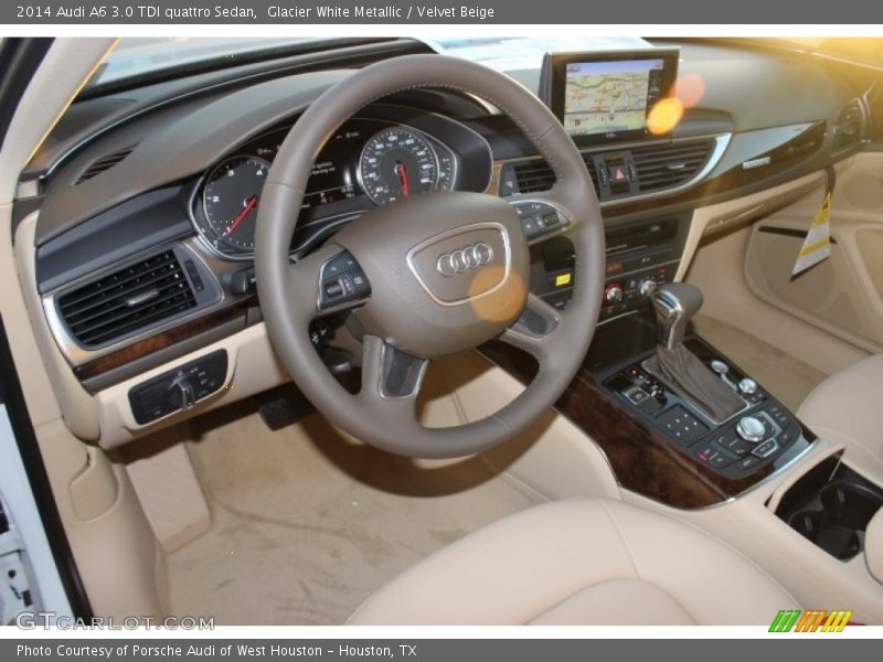 Glacier White Metallic / Velvet Beige 2014 Audi A6 3.0 TDI quattro Sedan