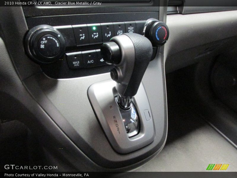 Glacier Blue Metallic / Gray 2010 Honda CR-V LX AWD