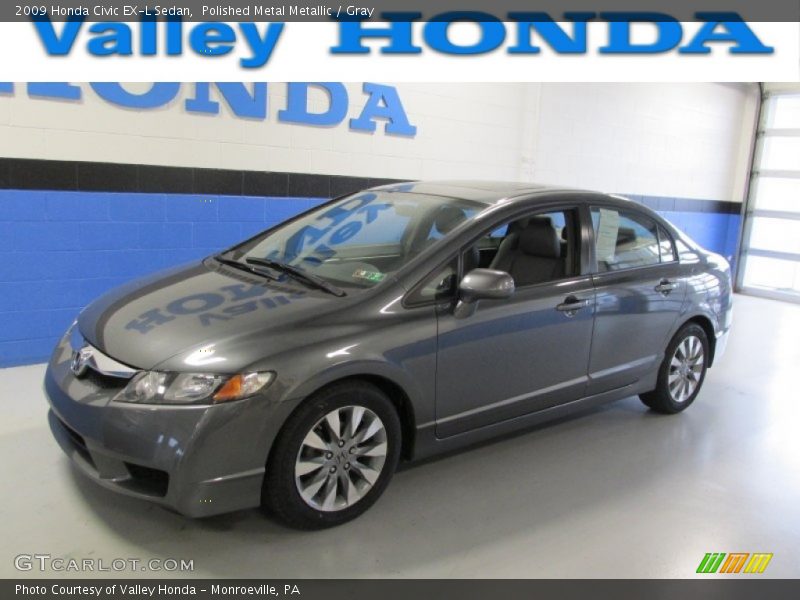 Polished Metal Metallic / Gray 2009 Honda Civic EX-L Sedan