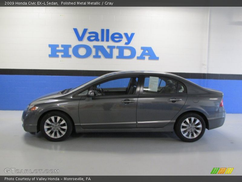 Polished Metal Metallic / Gray 2009 Honda Civic EX-L Sedan