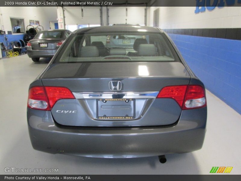 Polished Metal Metallic / Gray 2009 Honda Civic EX-L Sedan
