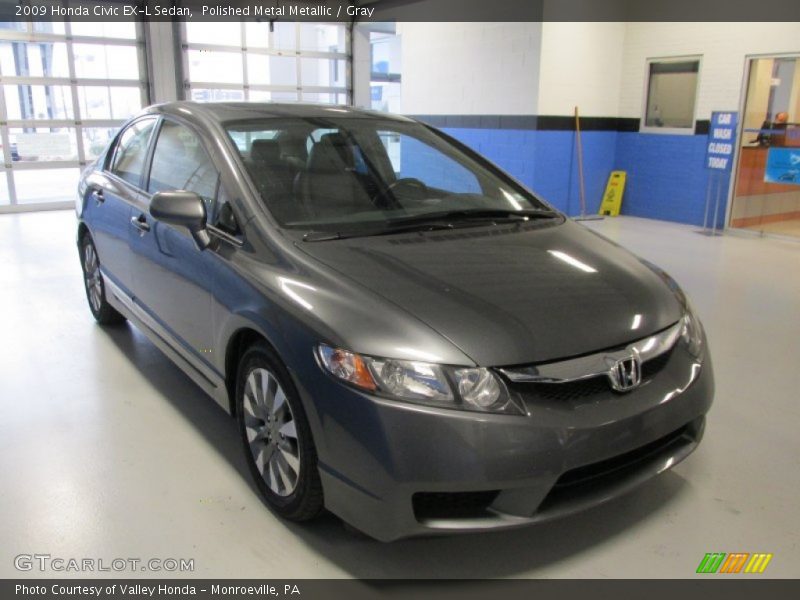 Polished Metal Metallic / Gray 2009 Honda Civic EX-L Sedan