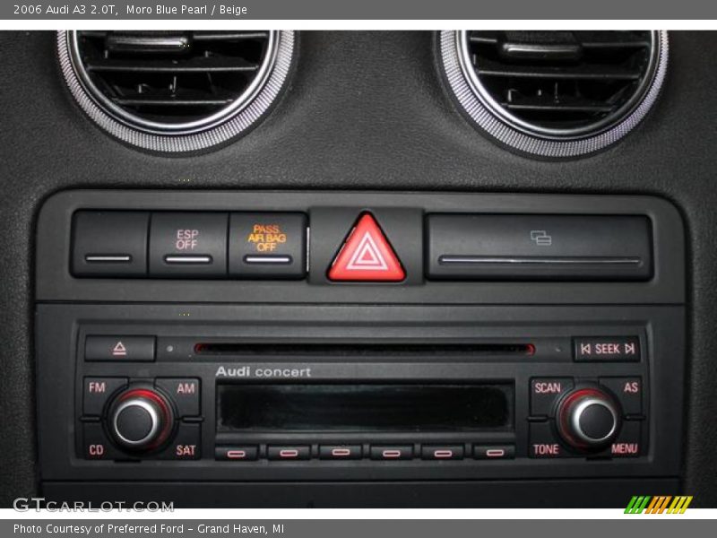 Moro Blue Pearl / Beige 2006 Audi A3 2.0T