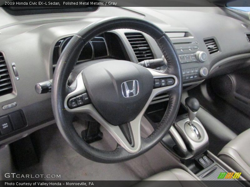 Polished Metal Metallic / Gray 2009 Honda Civic EX-L Sedan