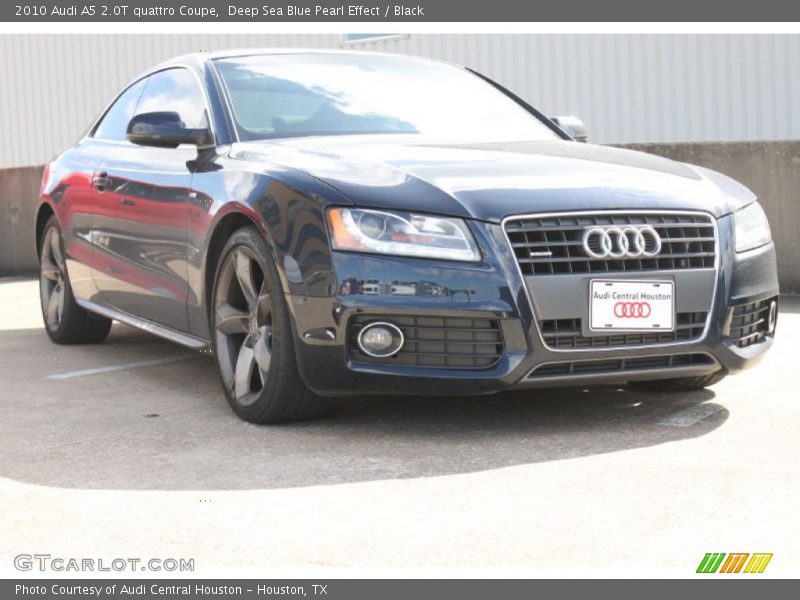 Deep Sea Blue Pearl Effect / Black 2010 Audi A5 2.0T quattro Coupe