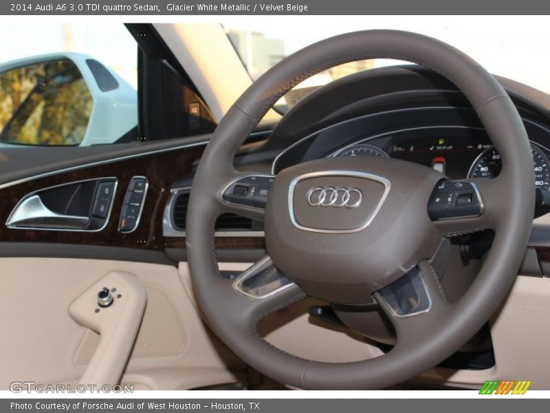 Glacier White Metallic / Velvet Beige 2014 Audi A6 3.0 TDI quattro Sedan
