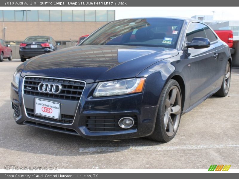 Deep Sea Blue Pearl Effect / Black 2010 Audi A5 2.0T quattro Coupe