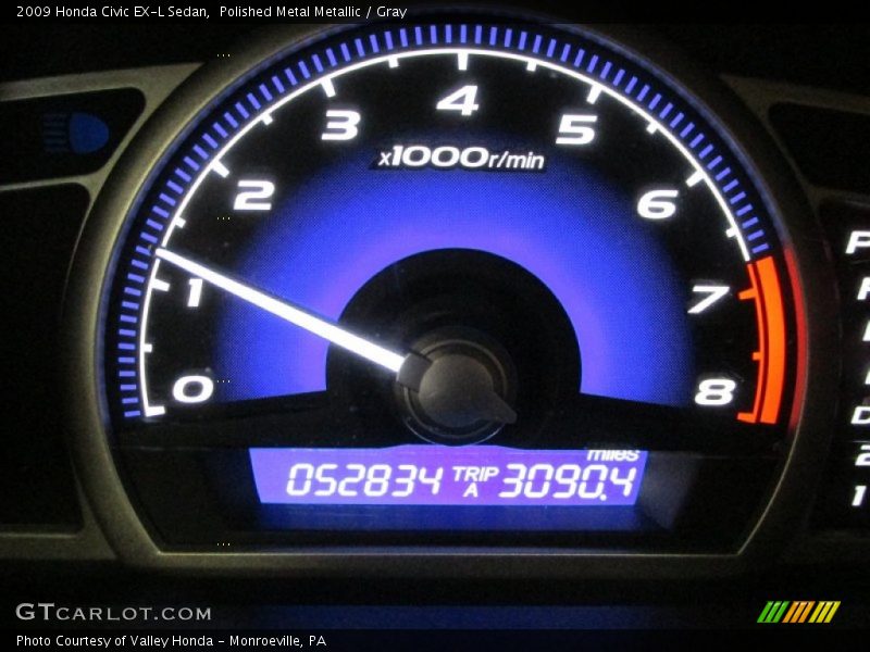 Polished Metal Metallic / Gray 2009 Honda Civic EX-L Sedan