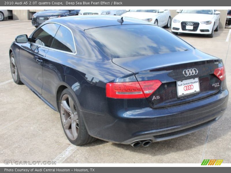 Deep Sea Blue Pearl Effect / Black 2010 Audi A5 2.0T quattro Coupe