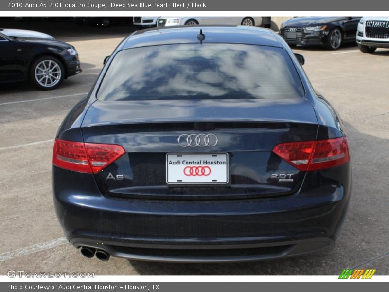 Deep Sea Blue Pearl Effect / Black 2010 Audi A5 2.0T quattro Coupe