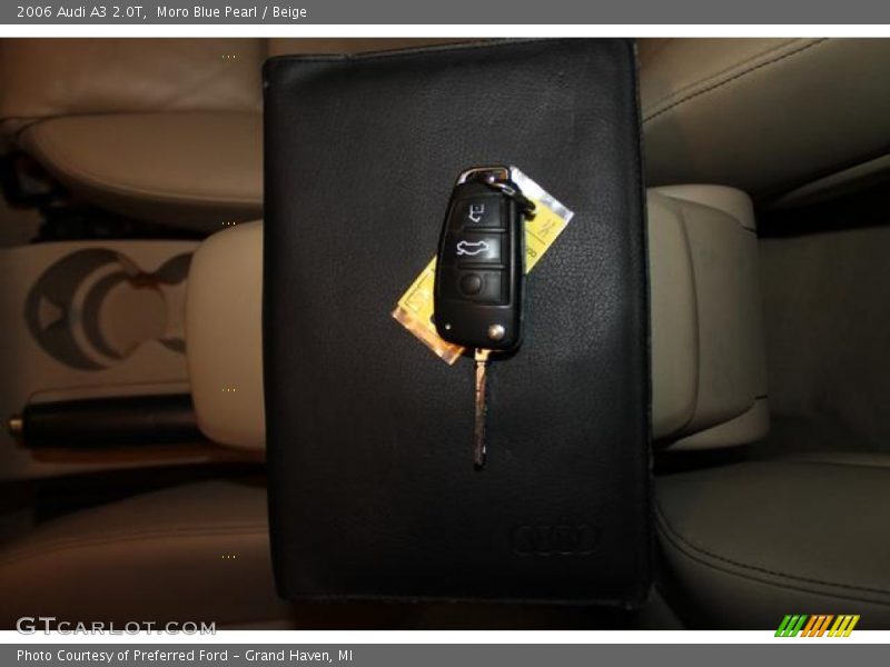 Moro Blue Pearl / Beige 2006 Audi A3 2.0T