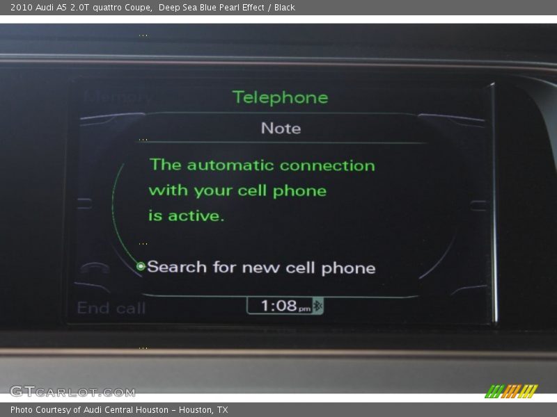 Deep Sea Blue Pearl Effect / Black 2010 Audi A5 2.0T quattro Coupe