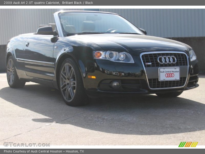 Brilliant Black / Black 2009 Audi A4 2.0T quattro Cabriolet