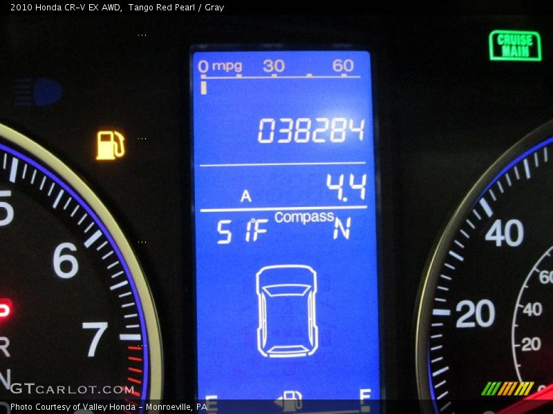 Tango Red Pearl / Gray 2010 Honda CR-V EX AWD