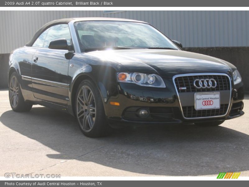 Brilliant Black / Black 2009 Audi A4 2.0T quattro Cabriolet