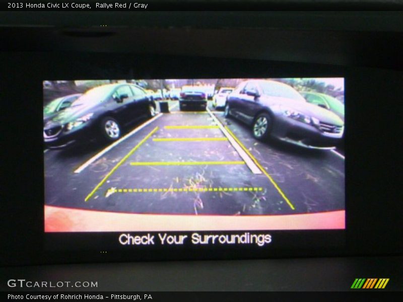 Rallye Red / Gray 2013 Honda Civic LX Coupe