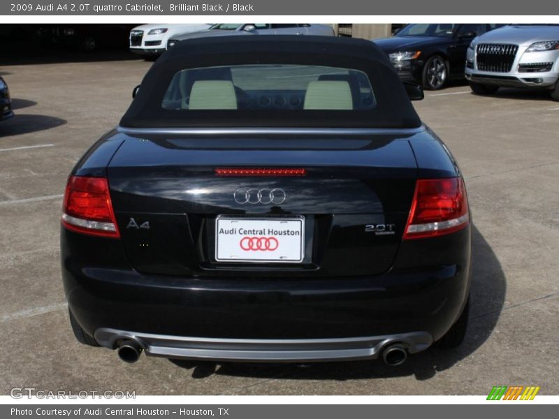 Brilliant Black / Black 2009 Audi A4 2.0T quattro Cabriolet