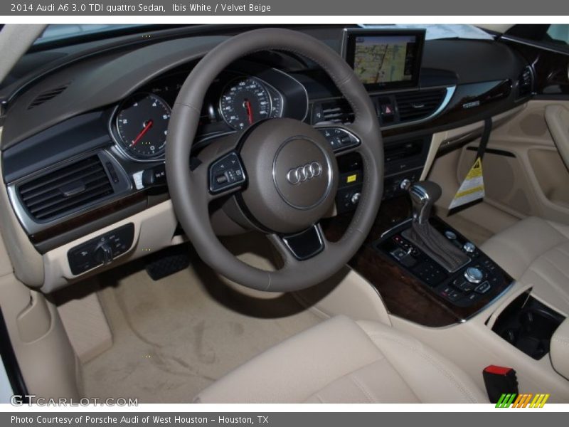 Velvet Beige Interior - 2014 A6 3.0 TDI quattro Sedan 