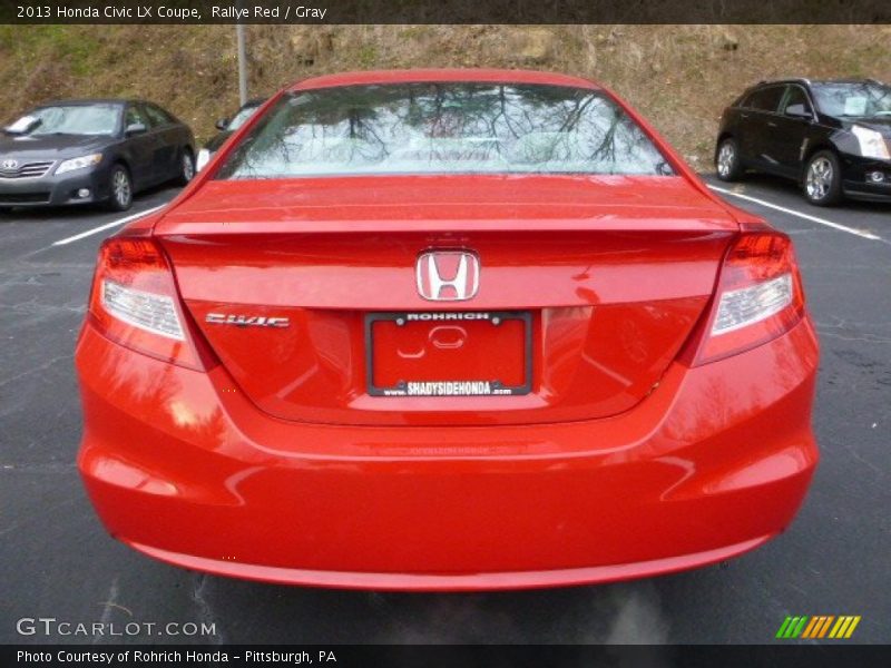 Rallye Red / Gray 2013 Honda Civic LX Coupe