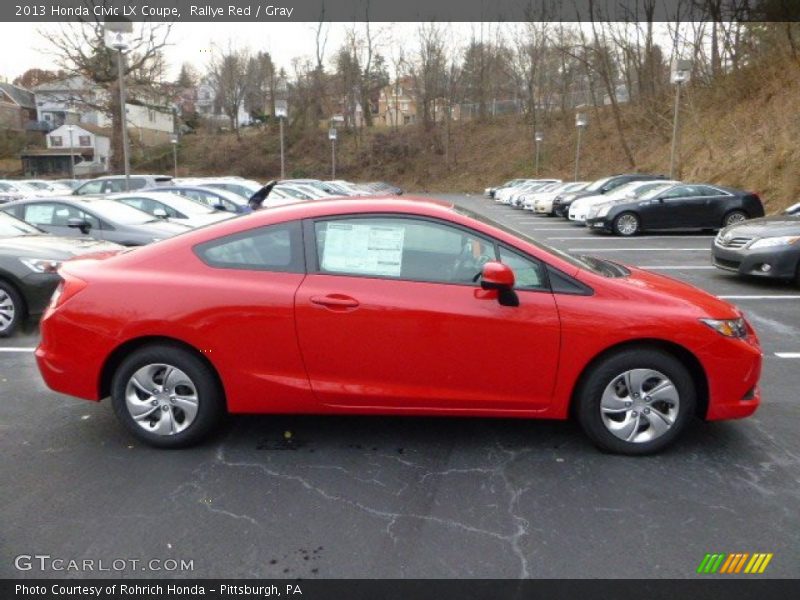 Rallye Red / Gray 2013 Honda Civic LX Coupe