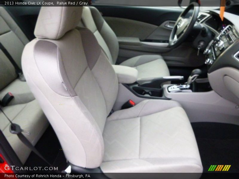 Rallye Red / Gray 2013 Honda Civic LX Coupe