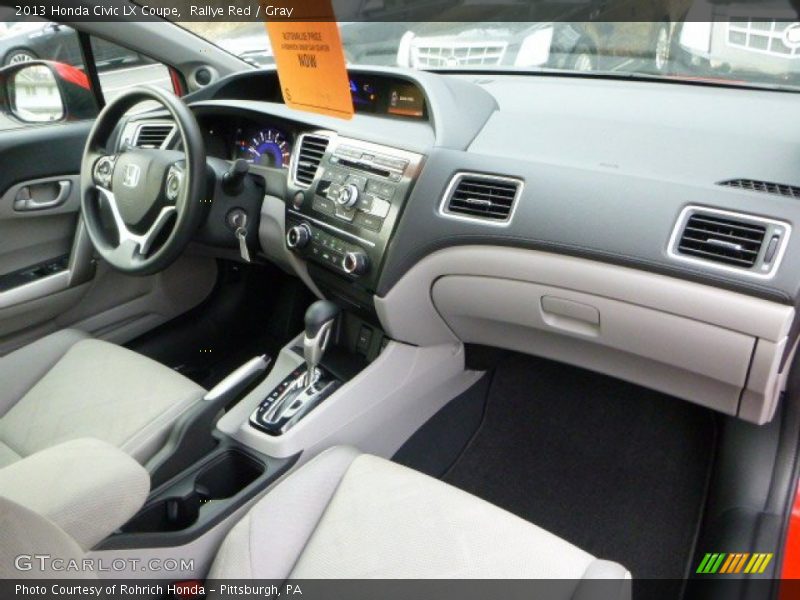 Rallye Red / Gray 2013 Honda Civic LX Coupe