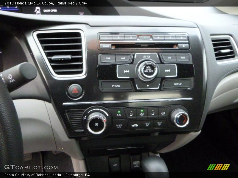 Rallye Red / Gray 2013 Honda Civic LX Coupe