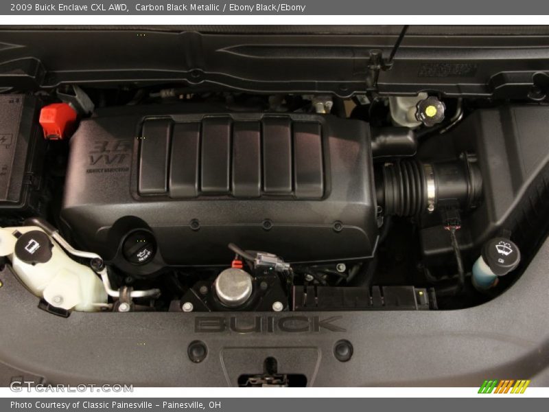 Carbon Black Metallic / Ebony Black/Ebony 2009 Buick Enclave CXL AWD
